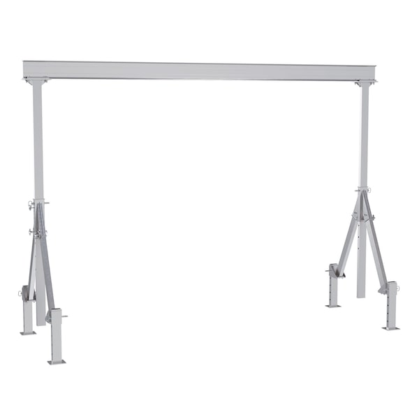 Vestil Aluminum Adjustable Height Gantry Crane w/Adjustable Leveling Option 15 ft. x12 ft. 4K Silver AHA-4-15-12-ALO - main